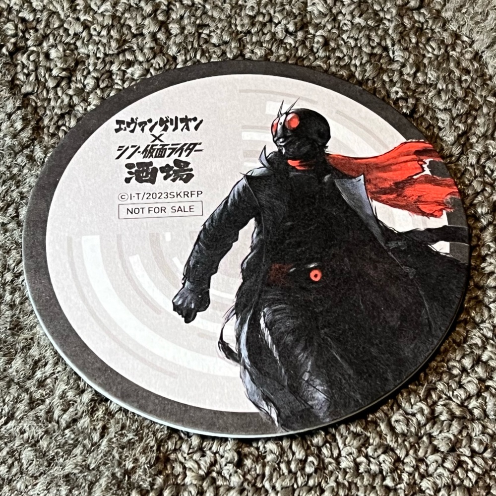 Evangelion x Shin Kamen Rider Cardboard Coaster Matte Japan Exclusive Official